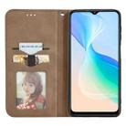 For vivo Y76 5G Retro Skin Feel Magnetic Horizontal Flip Leather Phone Case(Brown) - 3