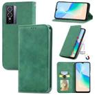 For vivo Y76 5G Retro Skin Feel Magnetic Horizontal Flip Leather Phone Case(Green) - 1