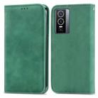 For vivo Y76 5G Retro Skin Feel Magnetic Horizontal Flip Leather Phone Case(Green) - 2