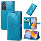 For Xiaomi Redmi Note 11 Pro 4G Global Mandala Flower Embossed Flip Leather Phone Case(Blue) - 1