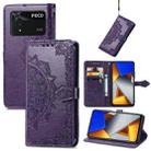 For Xiaomi Poco M4 Pro 4G Mandala Flower Embossed Flip Leather Phone Case(Purple) - 1