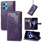 For OPPO Realme 9 Pro Mandala Flower Embossed Flip Leather Phone Case(Purple) - 1