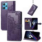 For OPPO Realme 9 Pro+ 5G Mandala Flower Embossed Flip Leather Phone Case(Purple) - 1