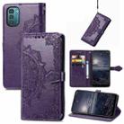 For Nokia G21 Mandala Flower Embossed Flip Leather Phone Case(Purple) - 1