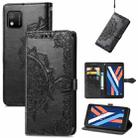 For Wiko Y52 Mandala Flower Embossed Flip Leather Phone Case(Black) - 1