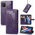 For Wiko Y52 Mandala Flower Embossed Flip Leather Phone Case(Purple) - 1