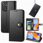 For Xiaomi Redmi Note 11 Pro 4G Global  Retro Solid Color Buckle Leather Phone Case(Black) - 1