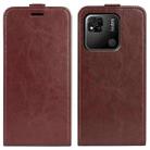 For Xiaomi Redmi 10A R64 Texture Vertical Flip Leather Phone Case(Brown) - 1