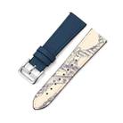 For Huawe Watch GT Runner 22mm Supershift Contrast Pin Buckle Leather Watch Band(Blue+Pattern) - 1