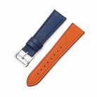 For Huawei Watch GT3 46MM 22mm Supershift Contrast Pin Buckle Leather Watch Band(Blue+Orange) - 1