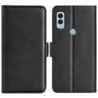 For Kyocera Android One S9 Dual-side Magnetic Buckle Leather Phone Case(Black) - 1