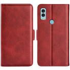 For Kyocera Android One S9 Dual-side Magnetic Buckle Leather Phone Case(Red) - 1