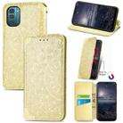 For Nokia G21 Blooming Mandala Embossed Magnetic Leather Phone Case(Yellow) - 1