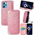 For OPPO Realme 9 Pro Blooming Mandala Embossed Magnetic Leather Phone Case(Pink) - 1