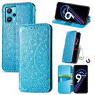 For OPPO Realme 9 Pro+ 5G Blooming Mandala Embossed Magnetic Leather Phone Case(Blue) - 1