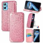 For OPPO Realme 9i Blooming Mandala Embossed Magnetic Leather Phone Case(Pink) - 1