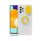 For Samsung Galaxy A73 Sliding Camshield TPU Phone Case with Ring Holder(Yellow) - 1