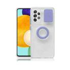 For Samsung Galaxy M52 Sliding Camshield TPU Phone Case with Ring Holder(Purple) - 1