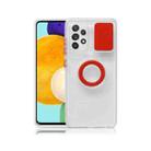 For Samsung Galaxy A33 5G Sliding Camshield TPU Phone Case with Ring Holder(Red) - 1