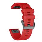 For Garmin Instinct 2 22mm Silicone Watch Band(Red) - 1