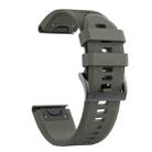 For Garmin Fenix 7 22mm Silicone Watch Band(Amy Green) - 1