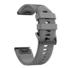 For Garmin Fenix 7 22mm Silicone Watch Band(Grey) - 1