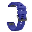 For Garmin Fenix 7 22mm Silicone Watch Band(Dark Blue) - 1