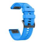 For Garmin Descent G1 22mm Silicone Watch Band(Sky Blue) - 1