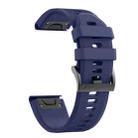 For Garmin Fenix 7s 20mm Silicone Watch Band(Midnight blue.) - 1