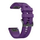 For Garmin Fenix 7s 20mm Silicone Watch Band(Purple) - 1