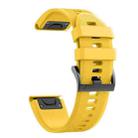 For Garmin Fenix 7s 20mm Silicone Watch Band(Yellow) - 1