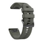 For Garmin Fenix 6S 20mm Silicone Watch Band(Amygreen) - 1