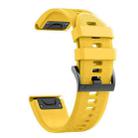 For Garmin Fenix 6S 20mm Silicone Watch Band(Yellow) - 1