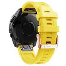 For Garmin Fenix 7s 20mm Silicone Watch Band(Yellow) - 1