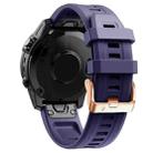 For Garmin Fenix 7s 20mm Silicone Watch Band(Dark Blue) - 1