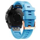 For Garmin Fenix 7s 20mm Silicone Watch Band(Sky Blue) - 1