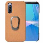 For Sony Xperia 10 IV Ring Holder Honeycomb PU Phone Case(Orange) - 1