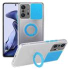 For Xiaomi Mi 11T / 11T Pro Sliding Camshield TPU Phone Case with Ring Holder(Blue) - 1