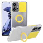 For Xiaomi Mi 11T / 11T Pro Sliding Camshield TPU Phone Case with Ring Holder(Yellow) - 1
