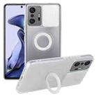 For Xiaomi Mi 11T / 11T Pro Sliding Camshield TPU Phone Case with Ring Holder(White) - 1