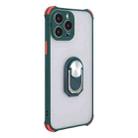 ENKAY TPU + Frosted PC Case with Holder for iPhone 13 Pro(Dark Green) - 1