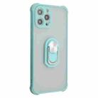 ENKAY TPU + Frosted PC Case with Holder for iPhone 13 Pro(Light Green) - 1