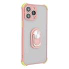 ENKAY TPU + Frosted PC Case with Holder for iPhone 13 Pro Max(Pink) - 1