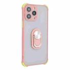 ENKAY TPU + Frosted PC Case with Holder for iPhone 12 Pro Max(Pink) - 1