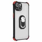 ENKAY TPU + Frosted PC Case with Holder for iPhone 13(Black) - 1