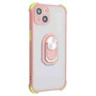 ENKAY TPU + Frosted PC Case with Holder for iPhone 13(Pink) - 1