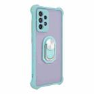 For Samsung Galaxy A52 4G/5G / A52s 5G ENKAY TPU + Frosted PC Phone Case with Holder(Light Green) - 1