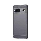 For Google pixel 7 5G MOFI Gentleness Series Brushed Texture Carbon Fiber TPU Phone Case(Gray) - 1