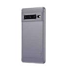 For Google pixel 7 Pro 5G MOFI Gentleness Series Brushed Texture Carbon Fiber TPU Phone Case(Gray) - 1