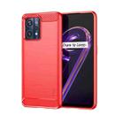 For OPPO Realme 9 Pro+ MOFI Gentleness Brushed Carbon Fiber Soft TPU Case(Red) - 1